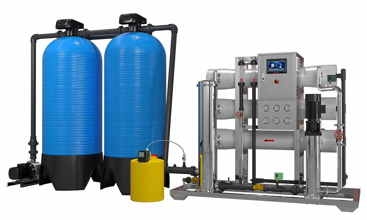 3m³ Per Hour Industrial RO Water System With Stainless Steel Ro Shell Commercial Reverse Osmosis Plant